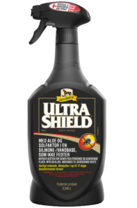 Absorbine Ultrashield Black er rangeret som nummer 2 på BedreEndBedst.dk's liste over de bedste insektsprays til heste i test.