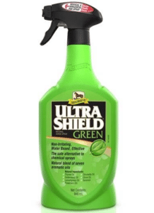 Absorbine Ultrashield Green er rangeret som nummer 1 på BedreEndBedst.dk's liste over de bedste insektsprays til heste i test.