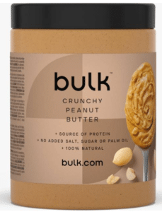 Bulk Powders Crunchy Roasted Peanut Butter er rangeret som nummer 9 på BedreEndBedst.dk's liste over de bedste peanutbutter i test tilgængelige i Danmark.