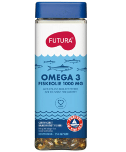 Futura Omega-3 er rangeret som nummer 8 på BedreEndBedst.dk's liste over de bedste fiskeolie/omega-3 i test