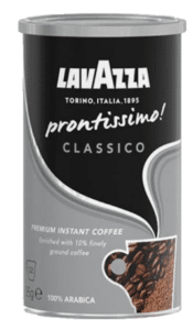 Lavazza Prontissimo Classico Instant Kaffe er rangeret som nummer 9 i BedreEndBedst.dk's test af de bedste instant kaffe tilgængelige i Danmark