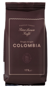 Peter Larsen Colombia Single Origin Instant Kaffe er rangeret som nummer 3 i BedreEndBedst.dk's test af de bedste instant kaffe tilgængelige i Danmark