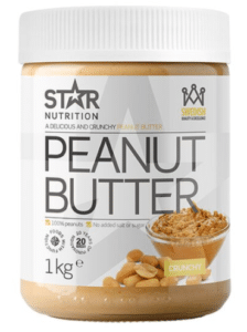 Star Nutrition Crunchy Peanut Butter er rangeret som nummer 4 på BedreEndBedst.dk's liste over de bedste peanutbutter i test tilgængelige i Danmark.