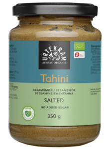 Urtekram Tahini Salted er rangeret som nummer 1 på BedreEndBedst.dk's liste over de bedste tahin i test