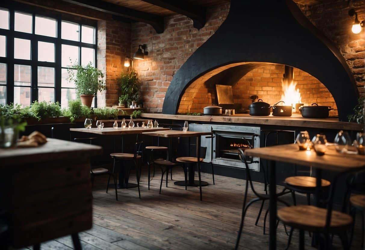 A rustic pizzeria in Herning, with a wood-fired oven, fresh ingredients, and a cozy atmosphere