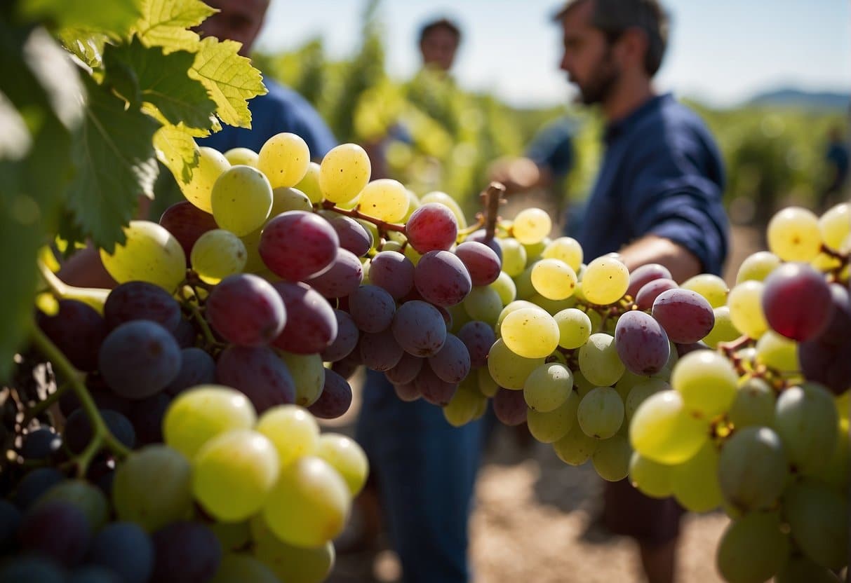 Grapes being sorted and classified for the best Amarone production