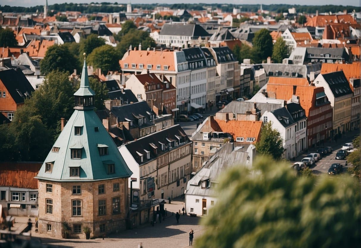 A picturesque Danish cityscape with iconic architecture and cultural landmarks