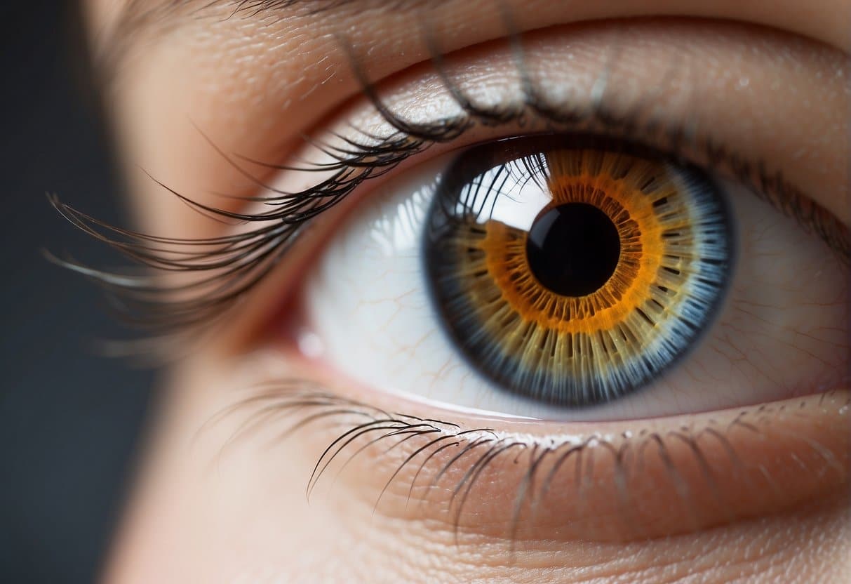 A pair of corrective contact lenses displayed on a clean, white surface with soft, natural lighting